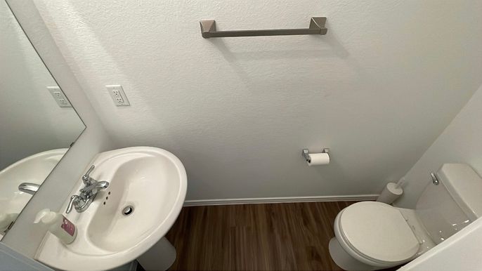 Bathroom, Interior, Wood Texture Flooring