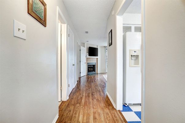 Fireplace, Interior, Wood Texture Flooring