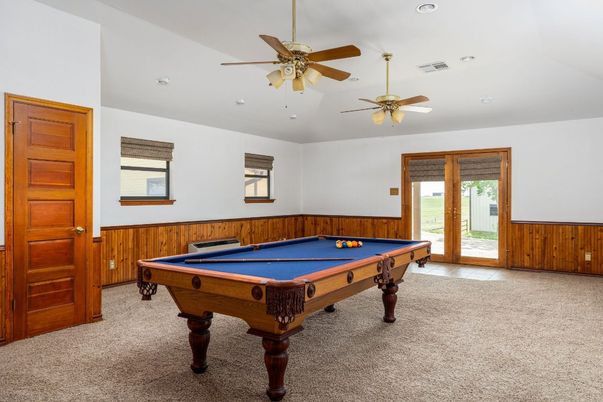 Billiard Table, Game Room, Interior, Recessed Lighting