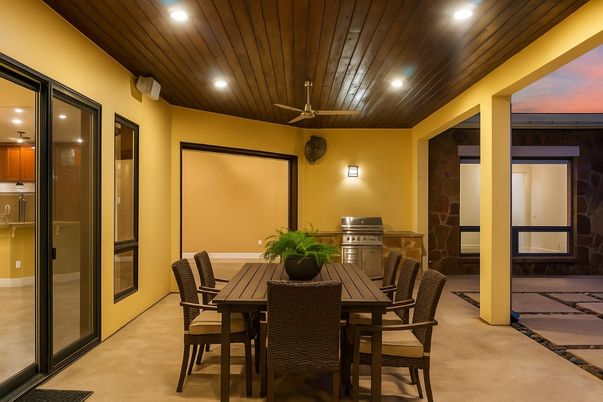 Dining room, Exterior, Interior, Recessed Lighting