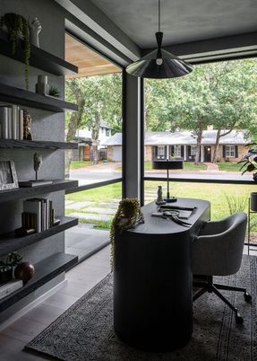 Home Office, Interior, Wood Texture Flooring