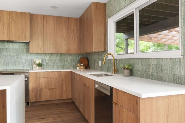 Interior, Kitchen, Wood Texture Flooring