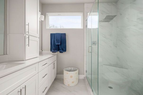 Bathroom, Glass Shower, Interior, Marble, Marble Walls