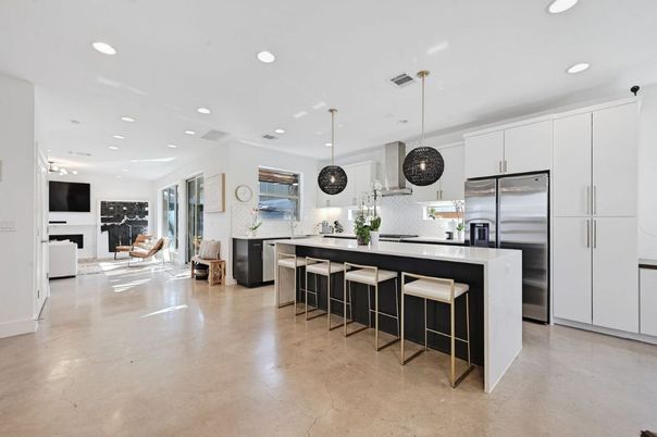 Interior, Kitchen, Pendant Lights, Recessed Lighting, Stainless Steel Appliances