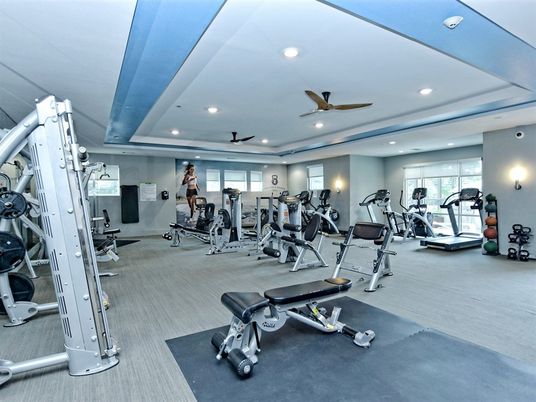 Fitness Equipment, Gym, Interior, Recessed Lighting