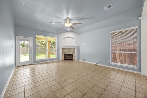 Empty room, Fireplace, Interior