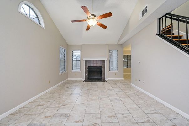 Empty room, Fireplace, Interior