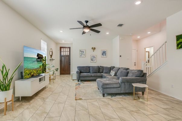 Interior, Living room, Recessed Lighting