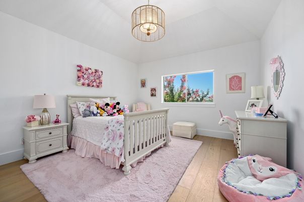 Bedroom, Interior, Pendant Lights, Wood Texture Flooring
