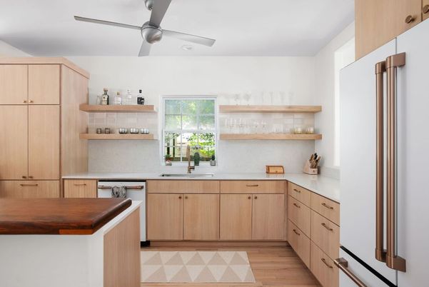 Interior, Kitchen, Wood Texture Flooring