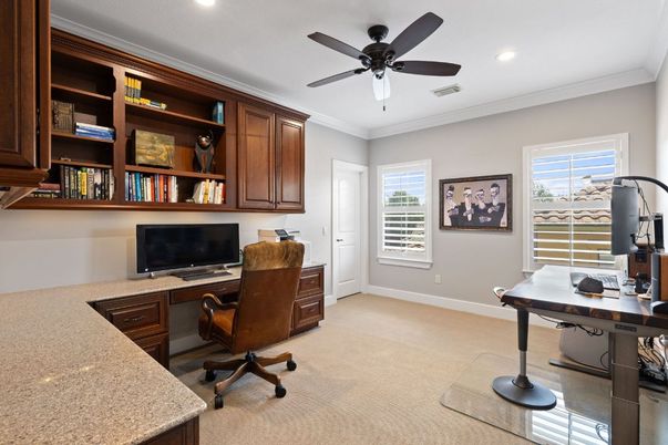 Home Office, Interior, Recessed Lighting