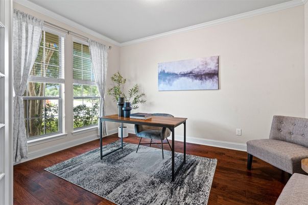 Home Office, Interior, Wood Texture Flooring