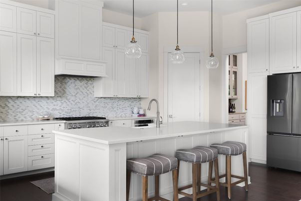 Interior, Kitchen, Pendant Lights, Stainless Steel Appliances, Wood Texture Flooring