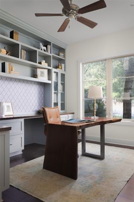 Home Office, Interior, Wood Texture Flooring