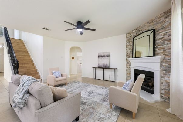 Fireplace, Interior, Living room, Stone Walls