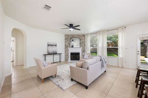 Fireplace, Interior, Living room, Stone Walls