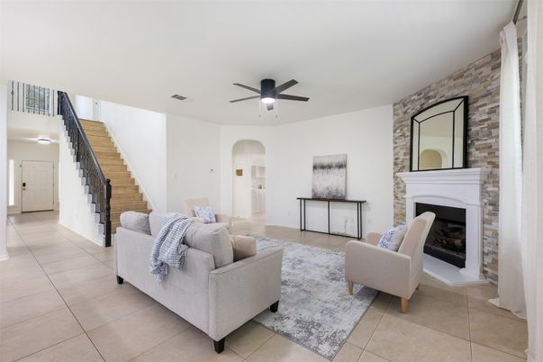 Fireplace, Interior, Living room, Stone Walls