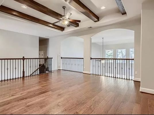 Interior, Recessed Lighting, Wooden Beams, Wood Texture Flooring