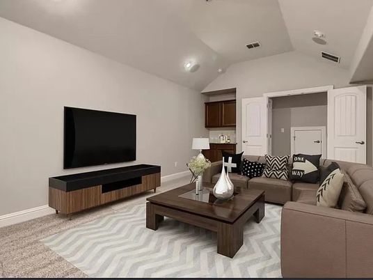 Interior, Living room, Recessed Lighting