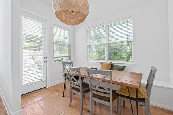 Dining room, Interior, Wood Texture Flooring