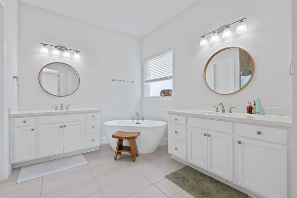 Bathroom, Dual Sink Vanities, Free Standing Baths, Interior