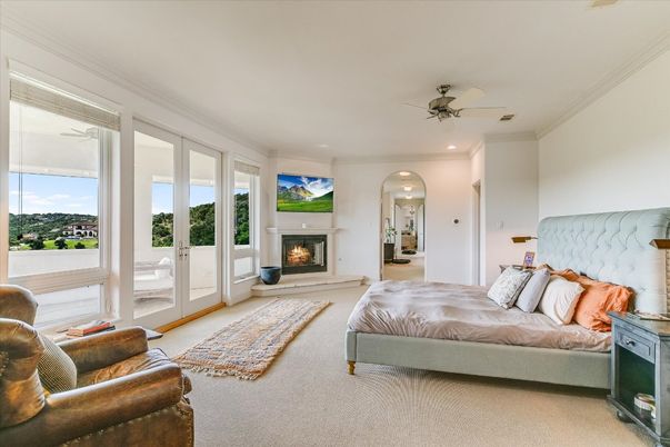 Bedroom, Fireplace, Interior, Recessed Lighting
