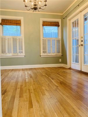 Chandelier, Empty room, Interior, Wood Texture Flooring