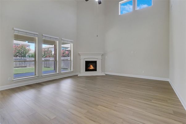 Empty room, Fireplace, Interior, Wood Texture Flooring
