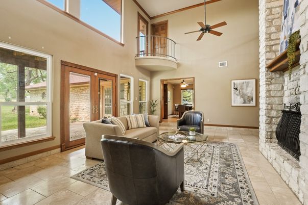 Interior, Living room, Stone Walls