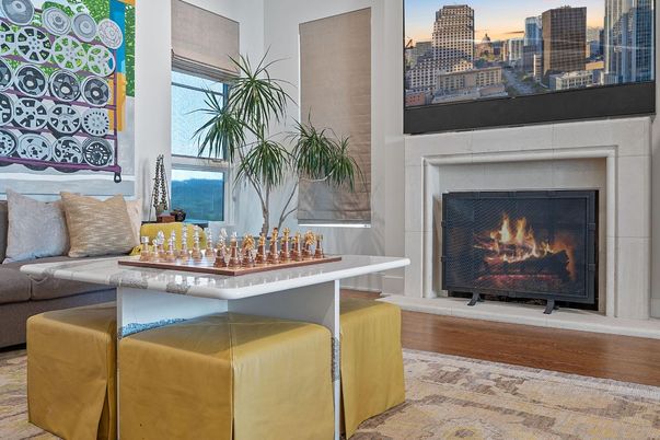 Fireplace, Interior, Wood Texture Flooring