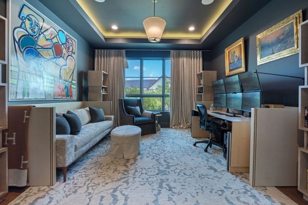 Home Office, Interior, Recessed Lighting