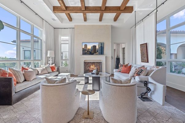 Fireplace, Interior, Living room, Wooden Beams