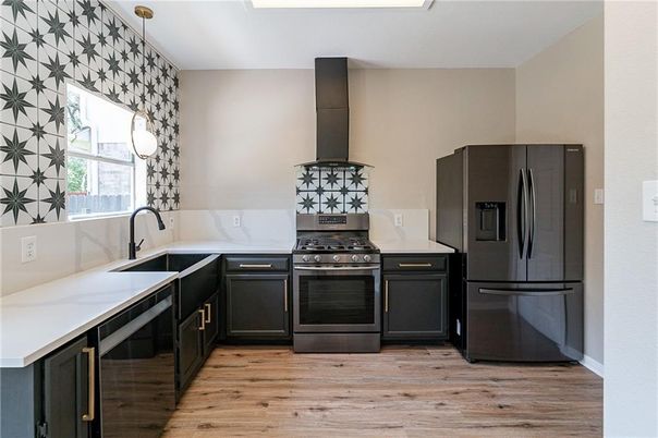 Interior, Kitchen, Wood Texture Flooring