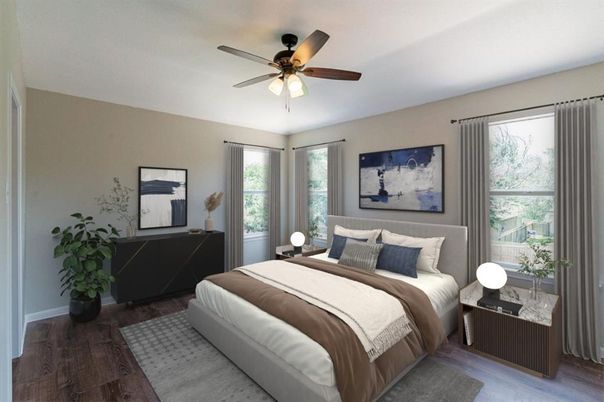 Bedroom, Interior, Wood Texture Flooring