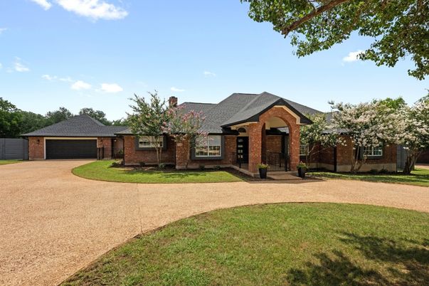 Attached, Backyard, Exterior, Facade, Brick Facade, French Provincial