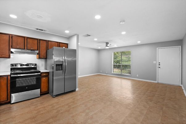 Interior, Kitchen, Recessed Lighting, Stainless Steel Appliances
