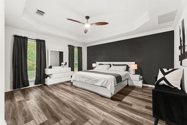 Bedroom, Interior, Wood Texture Flooring