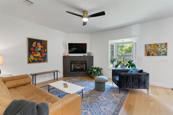 Fireplace, Interior, Living room, Wood Texture Flooring