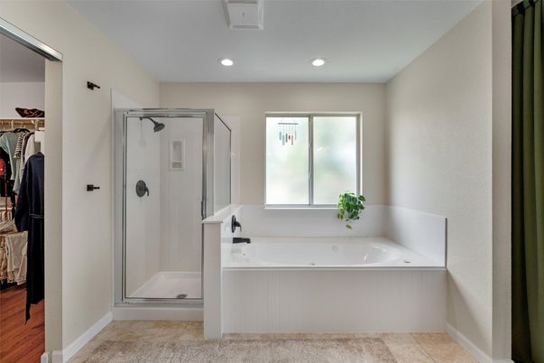 Bathroom, Glass Shower, Interior, Recessed Lighting, Walk-in Closets