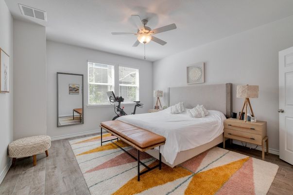 Bedroom, Fitness Equipment, Interior, Wood Texture Flooring