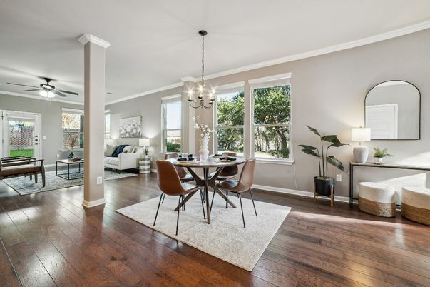 Chandelier, Dining room, Interior, Living room, Pendant Lights, Wood Texture Flooring