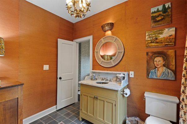 Bathroom, Chandelier, Interior