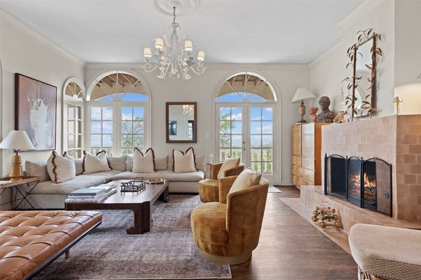 Chandelier, Fireplace, Interior, Living room, Wood Texture Flooring