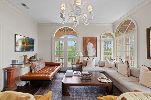 Chandelier, Interior, Living room, Wood Texture Flooring