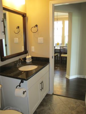 Bathroom, Chandelier, Dining room, Interior, Wood Texture Flooring