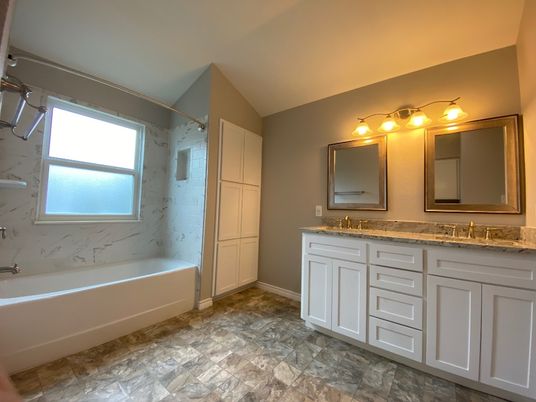 Bathroom, Dual Sink Vanities, Interior, Marble Walls