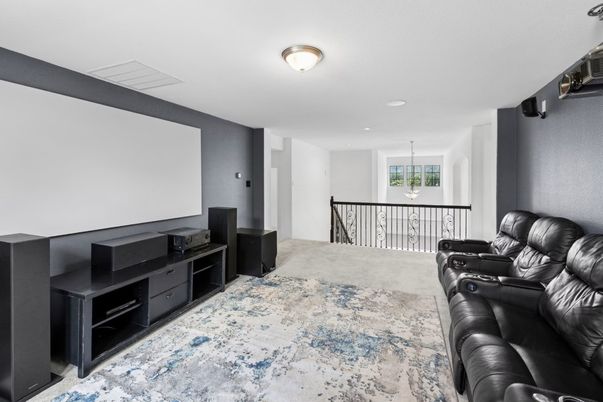 Home Theatre Room, Interior, Pendant Lights, Projection Screen, Recessed Lighting, Theatre Room