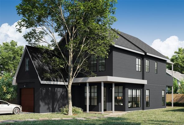 Attached, Exterior, Facade, Modern