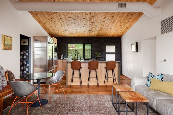 Interior, Kitchen, Wooden Ceilings, Wood Texture Flooring