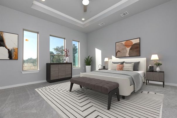 Bedroom, Interior, Recessed Lighting